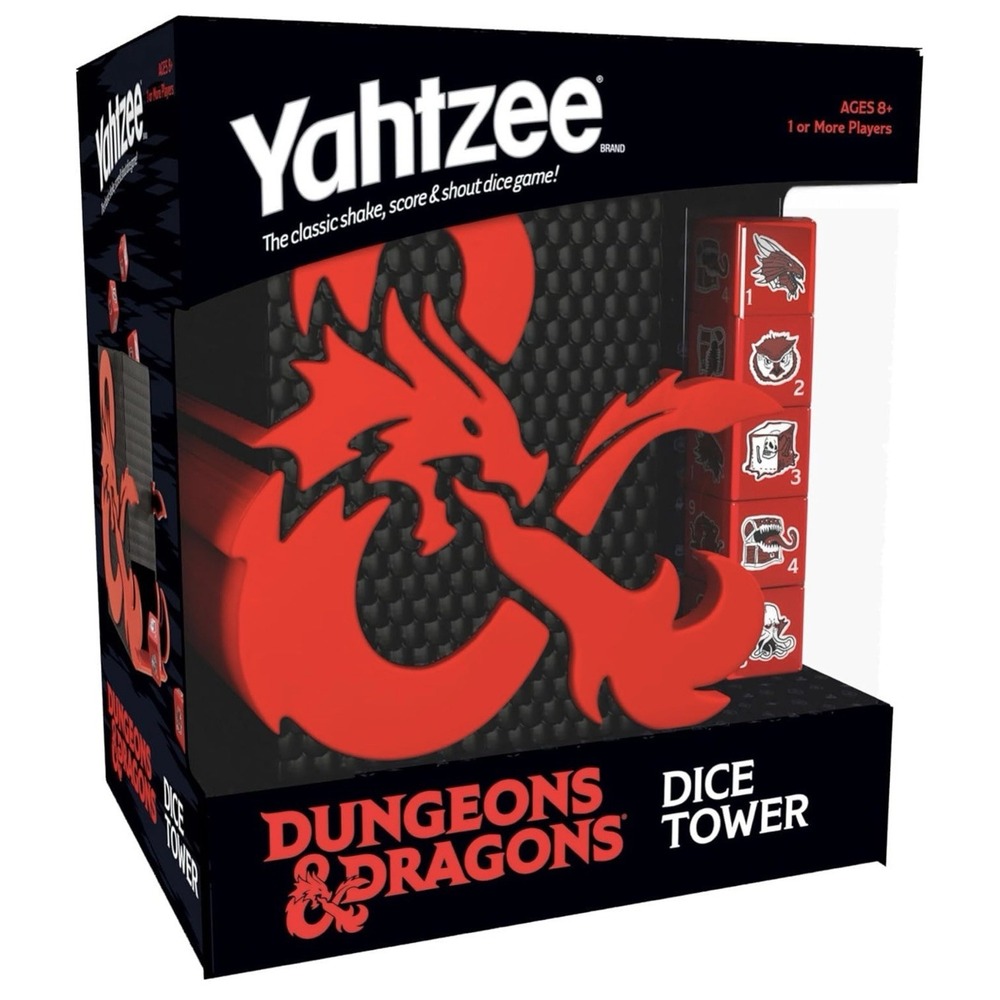 YAHTZEE: Dungeons & Dragons: | Collectible Dice & Tower NEW IN BOX!